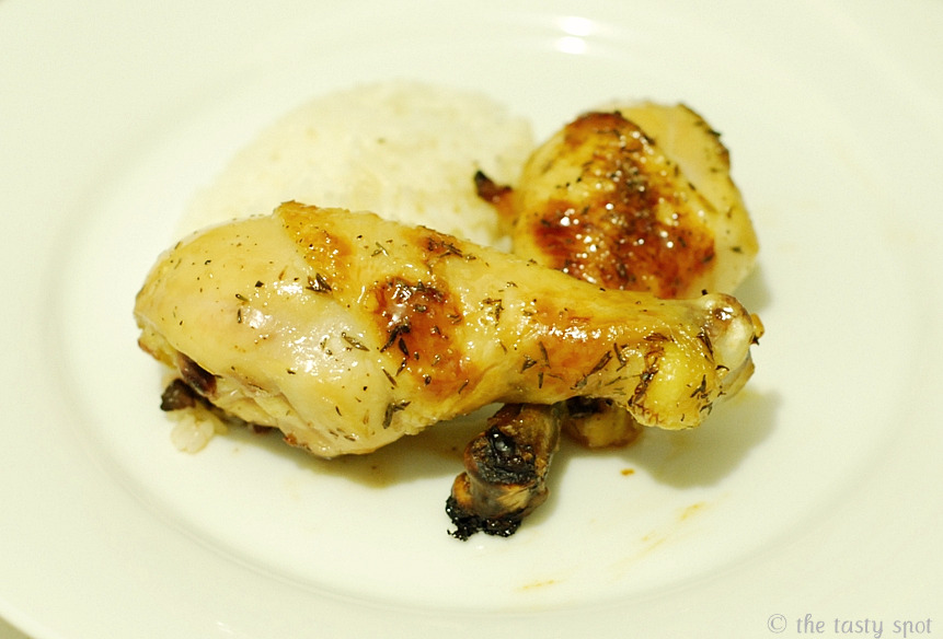 Lemon thyme honey glazed chicken