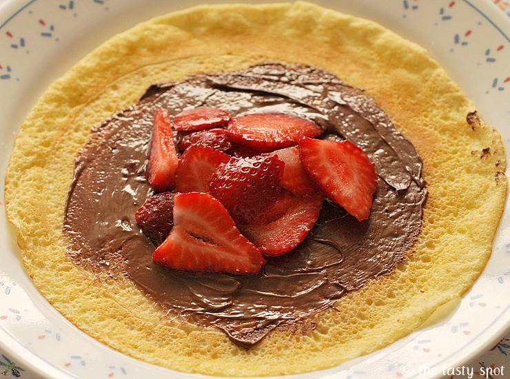 Le crepe avec Nutella et fraise