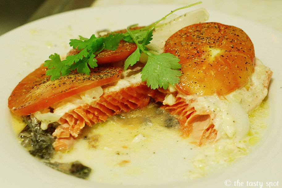 Baked wild salmon