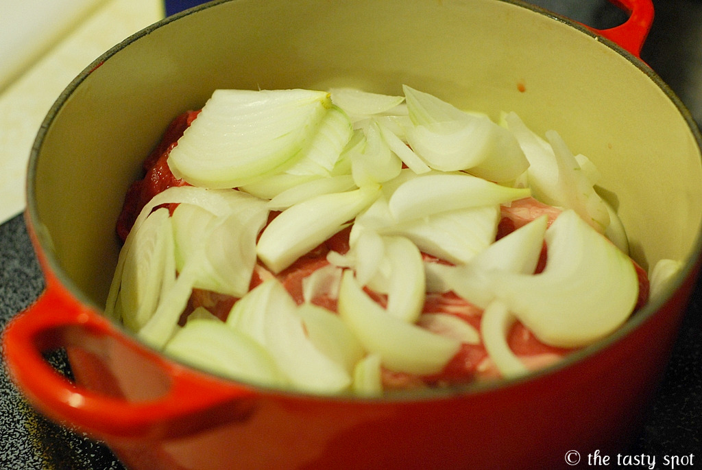Onions in the pot
