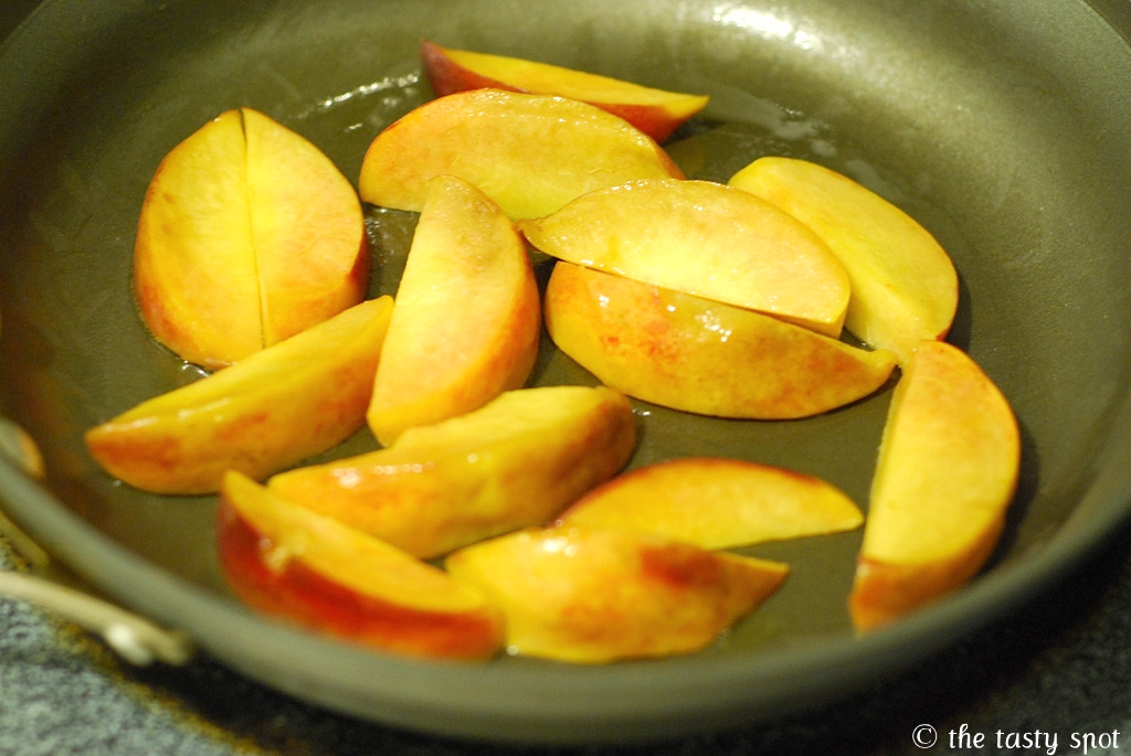 Saute peaches