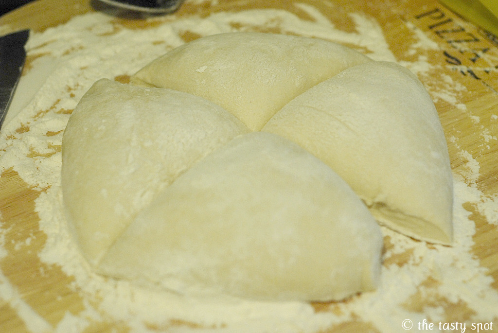 Dough cut into pieces