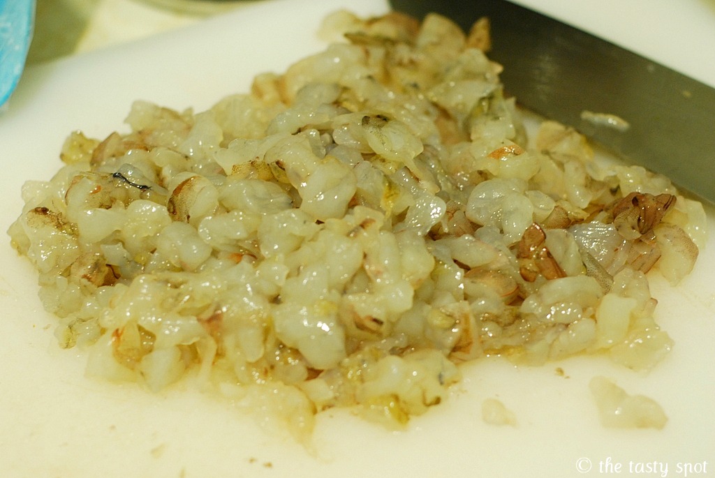 Diced shrimp
