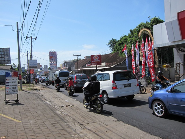 Traffic along the main road