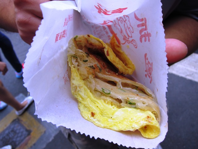 Scallion pancake with egg