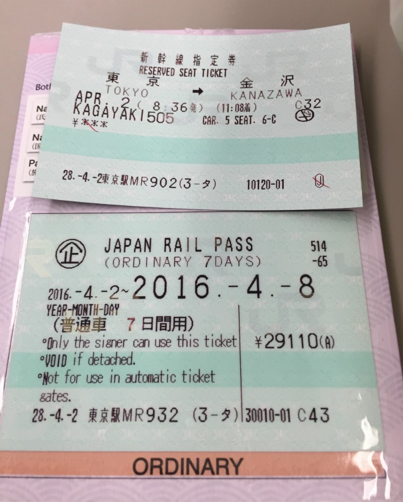 JR Pass and Train Ticket
